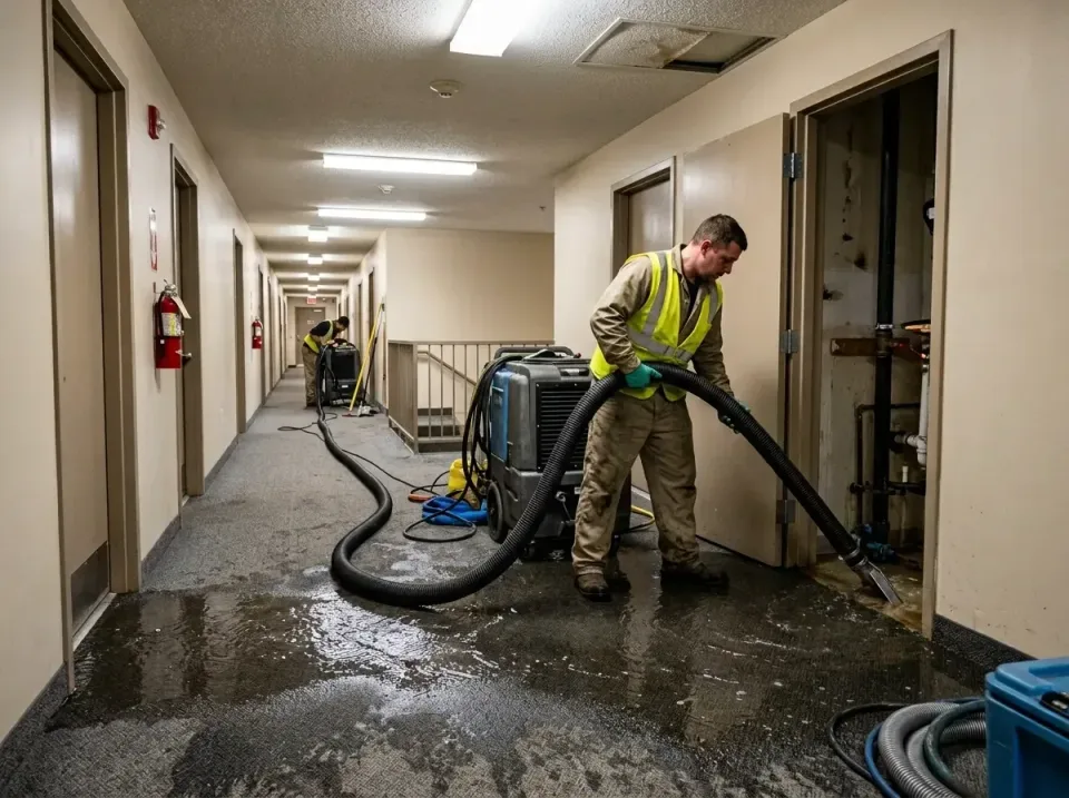 multi-unit-apartment-hallway-f-005 — frequently asked questions, Emergency Burst Pipe Water Extraction & Removal in Poplar B…